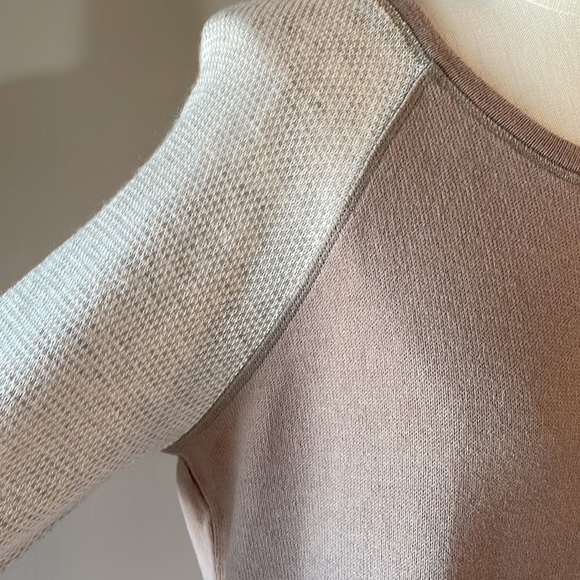 Soft Surroundings Mix media knit sweatshirt top under shirt look L/S size PL - Picture 6 of 16